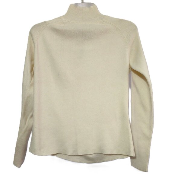 Casual Corner Womens 100% Cotton Mock Turtleneck Long Sleeve Top Size M - Picture 2 of 7